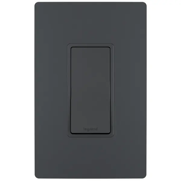 Allowing control of a light or fixture from two separately located switches, the radiant 3-Way Switch upgrades your space with clean lines and smooth paddle action for a sophisticated touch.Made exclusively for use with screwless Wall Plates from the radiant Collection, sold separately. Collection: radiant Finish: Graphite Width: 1.43" Height: 4.19" Length: 1.27" Weight: 0.17 lb Country of Origin: China