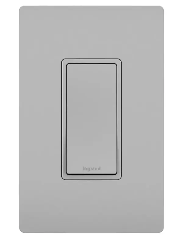 Allowing control of a light or fixture from two separately located switches, the radiant 3-Way Switch upgrades your space with clean lines and smooth paddle action for a sophisticated touch.Made exclusively for use with screwless Wall Plates from the radiant Collection, sold separately. Collection: radiant Finish: Gray Width: 1.43" Height: 4.19" Length: 1.27" Weight: 0.15 lb Country of Origin: China