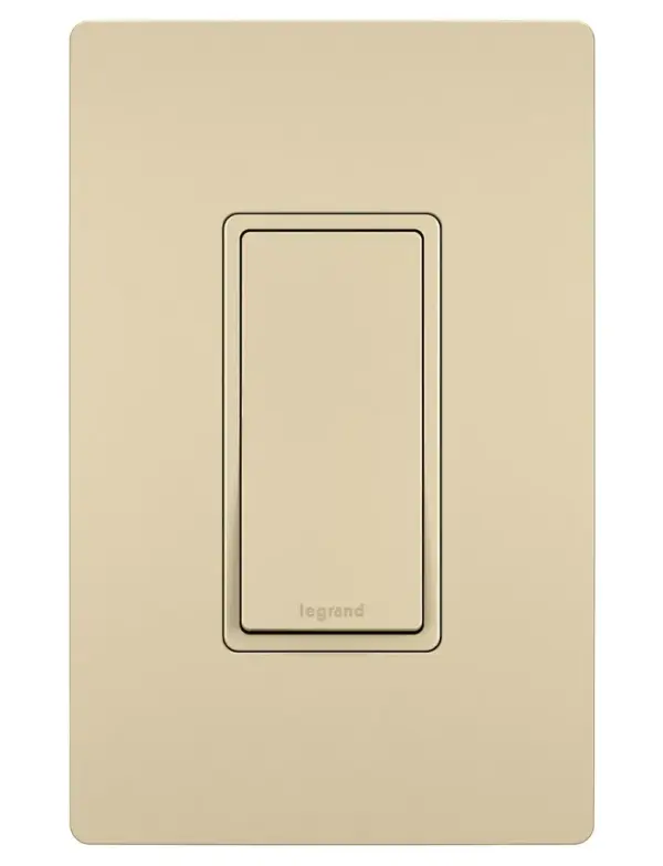 Allowing control of a light or fixture from two separately located switches, the radiant 3-Way Switch upgrades your space with clean lines and smooth paddle action for a sophisticated touch.Made exclusively for use with screwless Wall Plates from the radiant Collection, sold separately. Collection: radiant Finish: Ivory Width: 1.43" Height: 4.19" Length: 1.27" Weight: 0.15 lb Country of Origin: China