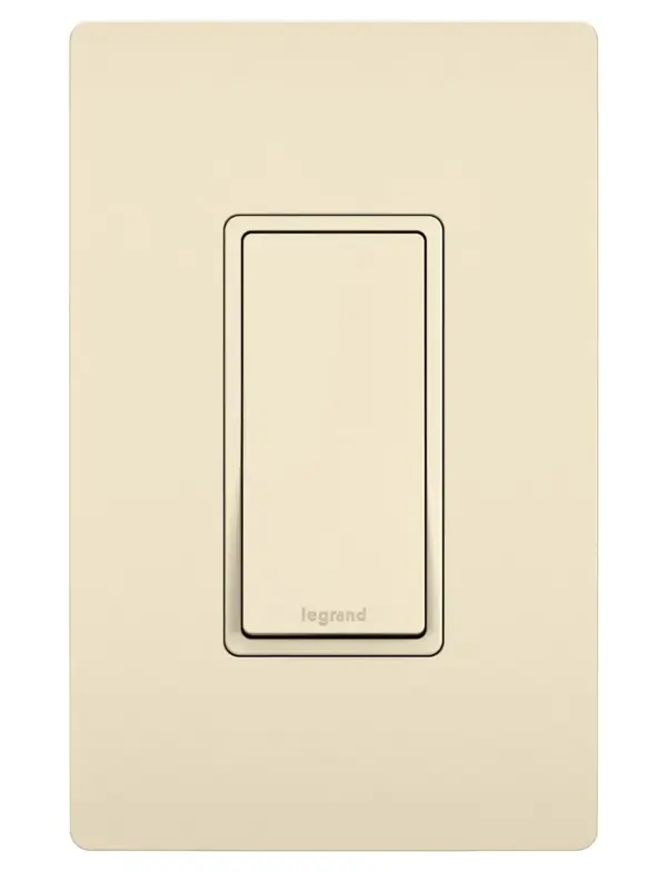 Allowing control of a light or fixture from two separately located switches, the radiant 3-Way Switch upgrades your space with clean lines and smooth paddle action for a sophisticated touch.Made exclusively for use with screwless Wall Plates from the radiant Collection, sold separately. Collection: radiant Finish: Light Almond Width: 1.43" Height: 4.19" Length: 1.27" Weight: 0.15 lb Country of Origin: China