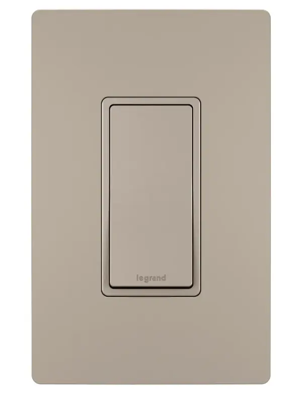Allowing control of a light or fixture from two separately located switches, the radiant 3-Way Switch upgrades your space with clean lines and smooth paddle action for a sophisticated touch.Made exclusively for use with screwless Wall Plates from the radiant Collection, sold separately. Collection: radiant Finish: Nickel Width: 1.43" Height: 4.19" Length: 1.27" Weight: 0.17 lb Country of Origin: China