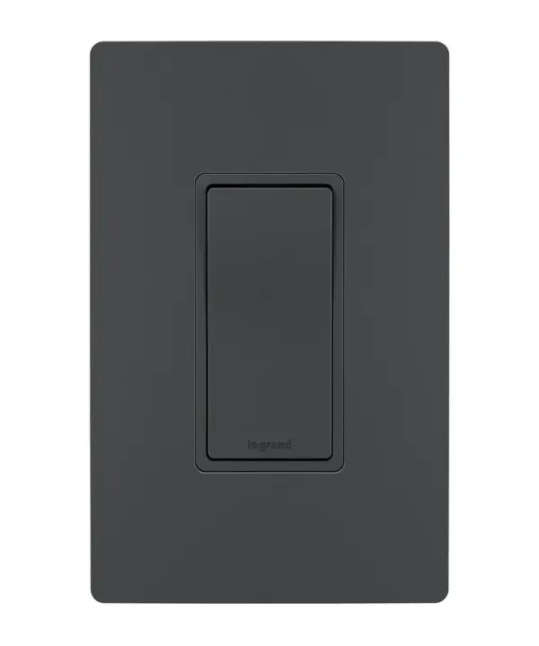 For your largest or most open spaces, a radiant 4-Way Switch enables control of a single light or fixture from three or more separate locations (working in conjunction with 3-Way Switches). Perfect for basements or multi-level rooms. Part of the radiant Collection, it features clean lines and smooth paddle action for a sophisticated touch.Made exclusively for use with screwless Wall Plates from the radiant Collection, sold separately. Collection: radiant Finish: Graphite Width: 1.43" Height: 4.19" Length: 1.27" Weight: 0.23 lb Country of Origin: Mexico