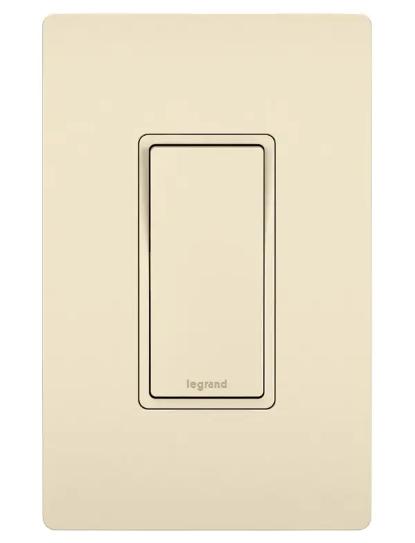 For your largest or most open spaces, a radiant 4-Way Switch enables control of a single light or fixture from three or more separate locations (working in conjunction with 3-Way Switches). Perfect for basements or multi-level rooms. Part of the radiant Collection, it features clean lines and smooth paddle action for a sophisticated touch.Made exclusively for use with screwless Wall Plates from the radiant Collection, sold separately. Collection: radiant Finish: Light Almond Width: 1.43" Height: 4.19" Length: 1.27" Weight: 0.27 lb Country of Origin: Mexico