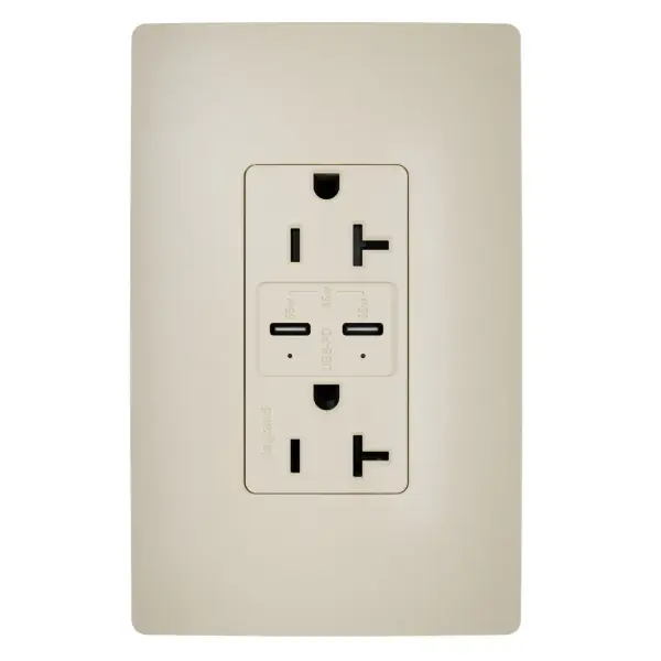 Elevate the power and convenience in your commercial spaces with Legrand's 65W USB Outlet, equipped with dual Type-C ports and Power Delivery for high-capacity charging. Designed for safe, efficient charging of essential devices €" including smartphones, tablets, and small laptops like the 13-inch MacBook Pro and Chromebooks €" this outlet provides an industry-leading power solution tailored for the future of commercial power needs. Collection: radiant Finish: Ivory Width: 2.99" Height: 1.94" Length: 1.52" Weight: 0.33 lb