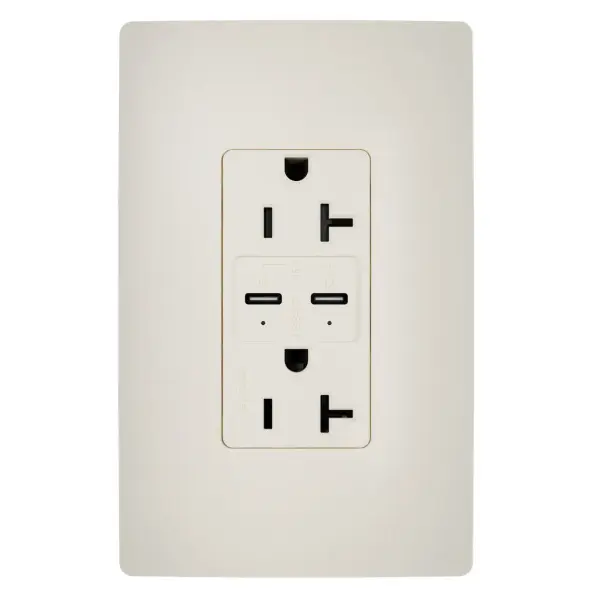 Elevate the power and convenience in your commercial spaces with Legrand's 65W USB Outlet, equipped with dual Type-C ports and Power Delivery for high-capacity charging. Designed for safe, efficient charging of essential devices €" including smartphones, tablets, and small laptops like the 13-inch MacBook Pro and Chromebooks €" this outlet provides an industry-leading power solution tailored for the future of commercial power needs. Collection: radiant Finish: Light Almond Width: 2.99" Height: 1.94" Length: 1.52" Weight: 0.33 lb