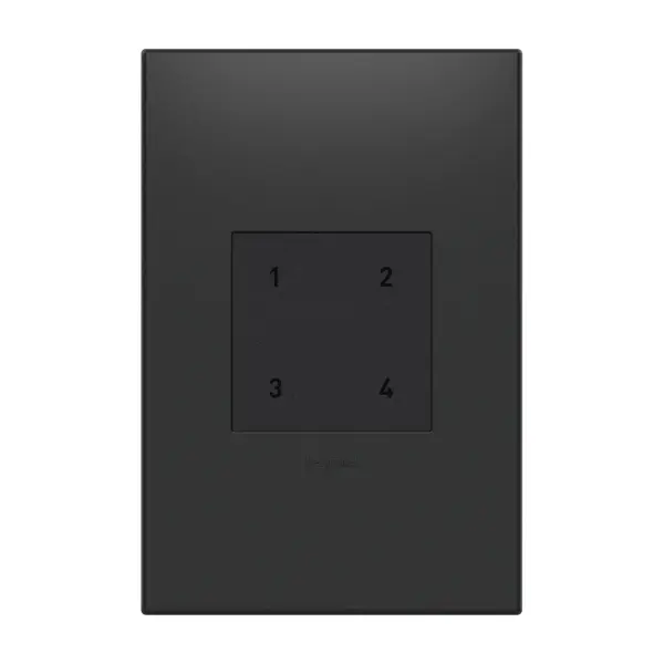 Smart Lighting lets you set the exact lighting you need, from anywhere, adding safety and convenience to your home. And delivering it all with unprecedented range and reliability, adorne with Netatmo leverages leading Netatmo technology to provide an ideal solution for larger homes with many smart products. Start with the Smart Gateway to establish a robust and dedicated mesh network, then add smart switches, dimmers and outlets to build a solution that perfectly fits a home€s unique space and needs. Use this battery-operated smart scene switch to control up to four full lighting scenes with one touch. Add to any wall, no wires or tools needed, then create your scenes easily within the app. A great addition for living rooms, dens and more, the switch makes it simple to quickly set the perfect lighting for a movie or game night. Also available in Magnesium and Graphite.Made exclusively for use with Wall Plates from the adorne Collection, sold separately. Collection: adorne Finish: Graphite Width: 1.79" Height: 4.68" Length: 0.24" Weight: 0.18 lb Country of Origin: China