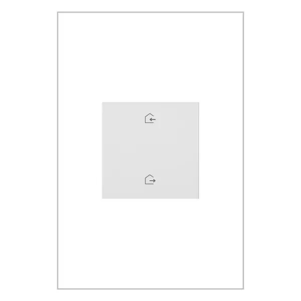 Use this battery-operated smart switch to control the Home/Away full lighting scenes with one touch. Place by a front door, or the door to the garage, to turn lights on/off as you come or go. Add to any wall, no wires or tools needed, then create/edit the scenes easily within the app.Smart Lighting lets you set the exact lighting you need, from anywhere, adding safety and convenience to your home. And delivering it all with unprecedented range and reliability, adorne with Netatmo leverages leading Netatmo technology to provide an ideal solution for larger homes with many smart products. Start with the Smart Gateway to establish a robust and dedicated mesh network, then add smart switches, dimmers and outlets to build a solution that perfectly fits a home€s unique space and needs. Made exclusively for use with Wall Plates from the adorne Collection, sold separately. Collection: adorne Finish: White Width: 1.79" Height: 4.68" Length: 0.24" Weight: 0.18 lb Voltage: 120.00 V Material: Polycarbonate Country of Origin: China Switch: Touch Connection: Wired Manufacturer Warranty: 1 yr