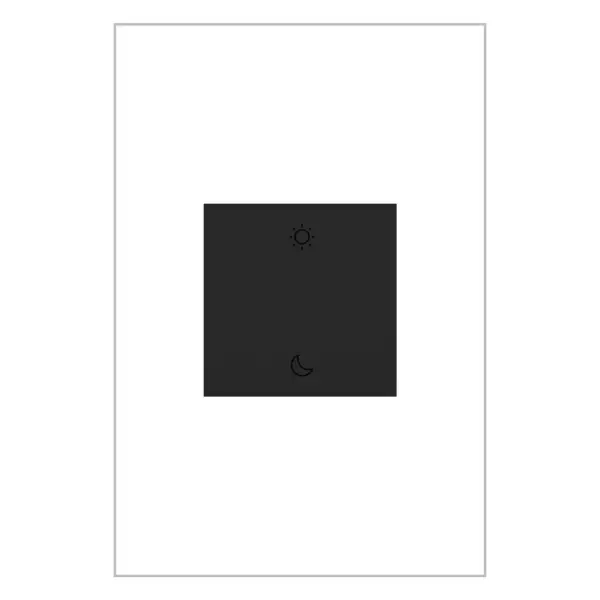 Use this battery-operated smart light switch to control the Wake/Sleep full lighting scenes with one touch. Position near a nightstand or the door of an en suite bathroom for convenient morning and nighttime control. Add to any wall, no wires or tools needed, then program it easily within the app. Smart Lighting lets you set the exact lighting you need, from anywhere, adding safety and convenience to your home. And delivering it all with unprecedented range and reliability, adorne with Netatmo leverages leading Netatmo technology to provide an ideal solution for larger homes with many smart products. Start with the Smart Gateway to establish a robust and dedicated mesh network, then add smart switches, smart dimmer switches and smart outlets to build a solution that fits a home€s unique space and needs. Made exclusively for use with Wall Plates from the adorne Collection, sold separately. Collection: adorne Finish: Graphite Width: 1.79" Height: 4.68" Length: 0.24" Weight: 0.18 lb Voltage: 120.00 V Material: Polycarbonate Country of Origin: China Switch: Touch Connection: Wired Manufacturer Warranty: 1 yr