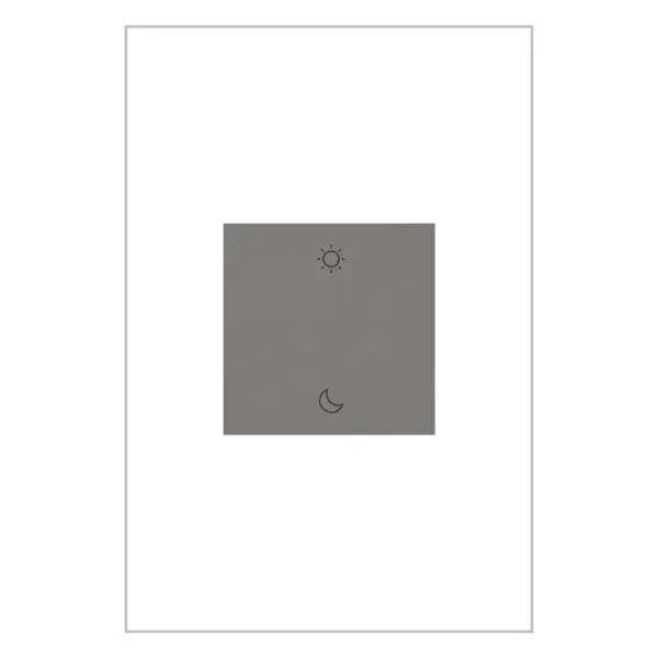 Use this battery-operated smart light switch to control the Wake/Sleep full lighting scenes with one touch. Position near a nightstand or the door of an en suite bathroom for convenient morning and nighttime control. Add to any wall, no wires or tools needed, then program it easily within the app. Smart Lighting lets you set the exact lighting you need, from anywhere, adding safety and convenience to your home. And delivering it all with unprecedented range and reliability, adorne with Netatmo leverages leading Netatmo technology to provide an ideal solution for larger homes with many smart products. Start with the Smart Gateway to establish a robust and dedicated mesh network, then add smart switches, smart dimmer switches and smart outlets to build a solution that fits a home€s unique space and needs. Made exclusively for use with Wall Plates from the adorne Collection, sold separately. Collection: adorne Finish: Magnesium Width: 1.79" Height: 4.68" Length: 0.24" Weight: 0.18 lb Voltage: 120.00 V Material: Polycarbonate Country of Origin: China Switch: Touch Connection: Wired Manufacturer Warranty: 1 yr
