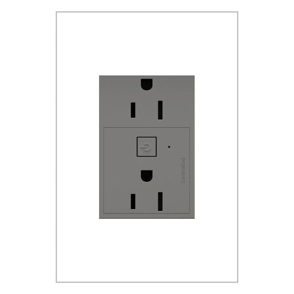 adorne 15A Smart Outlet with Netatmo Plus-Size in Magnesium