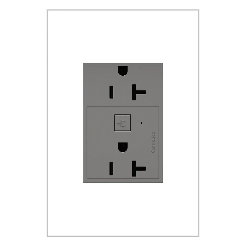 adorne 20A Smart Outlet with Netatmo, Plus-Size in Magnesium