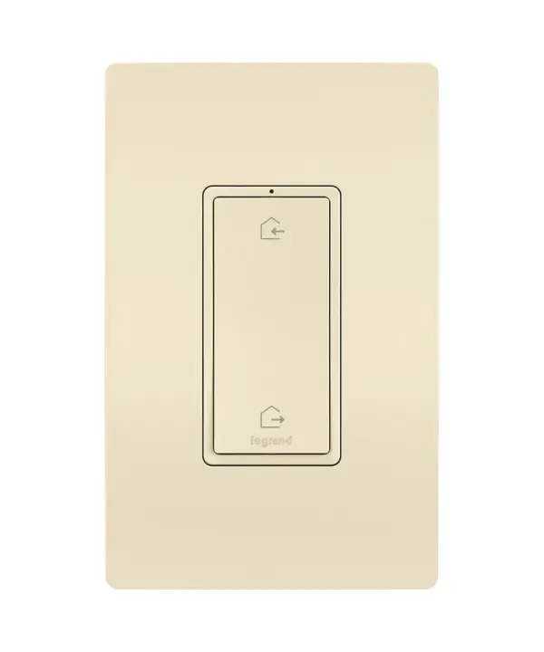 Use this battery-operated smart switch to control the Home/Away full lighting scenes with one touch. Place by a front door, or the door to the garage, to turn lights on/off as you come or go. Add to any wall, no wires or tools needed, then create/edit the scenes easily within the app.Smart Lighting lets you set the exact lighting you need, from anywhere, adding safety and convenience to your home. And delivering it all with unprecedented range and reliability, radiant with Netatmo leverages leading Netatmo technology to provide an ideal solution for larger homes with many smart products. Start with the Smart Gateway to establish a robust and dedicated mesh network, then add smart switches, dimmers and outlets to build a solution that perfectly fits a home€s unique space and needs. Screwless Wall Plates from the radiant Collection included. Collection: radiant Finish: Light Almond Weight: 0.18 lb Country of Origin: China