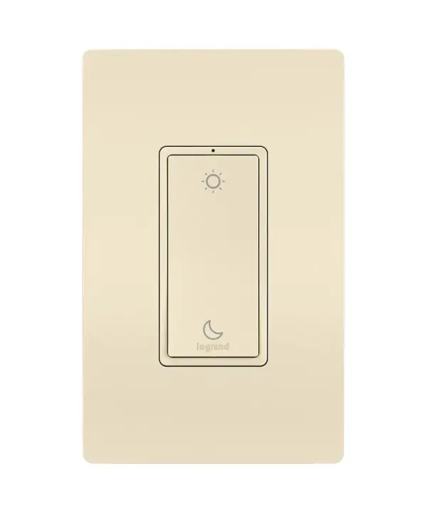 Use this battery-operated smart light switch to control the Wake/Sleep full lighting scenes with one touch. Position near a nightstand or the door of an en suite bathroom for convenient morning and nighttime control. Add to any wall, no wires or tools needed, then program it easily within the app. Smart Lighting lets you set the exact lighting you need, from anywhere, adding safety and convenience to your home. And delivering it all with unprecedented range and reliability, radiant with Netatmo leverages leading Netatmo technology to provide an ideal solution for larger homes with many smart products. Start with the Smart Gateway to establish a robust and dedicated mesh network, then add smart switches, smart dimmer switches and smart outlets to build a solution that fits a home€s unique space and needs. Screwless Wall Plates from the radiant Collection included. Collection: radiant Finish: Light Almond Weight: 0.18 lb Country of Origin: China