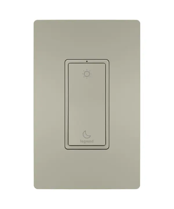 Use this battery-operated smart light switch to control the Wake/Sleep full lighting scenes with one touch. Position near a nightstand or the door of an en suite bathroom for convenient morning and nighttime control. Add to any wall, no wires or tools needed, then program it easily within the app. Smart Lighting lets you set the exact lighting you need, from anywhere, adding safety and convenience to your home. And delivering it all with unprecedented range and reliability, radiant with Netatmo leverages leading Netatmo technology to provide an ideal solution for larger homes with many smart products. Start with the Smart Gateway to establish a robust and dedicated mesh network, then add smart switches, smart dimmer switches and smart outlets to build a solution that fits a home€s unique space and needs. Screwless Wall Plates from the radiant Collection included. Collection: radiant Finish: Nickel Country of Origin: China