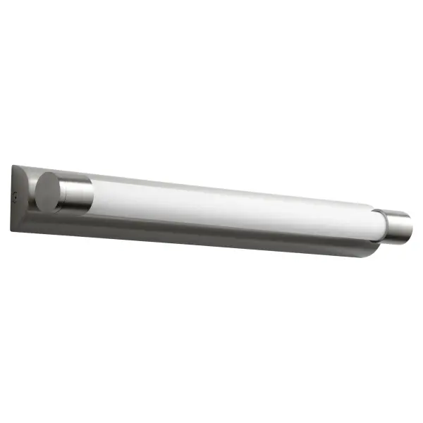 The Skyline vanity fixture delivers minimalist design with practical functionality. Its matte white acrylic diffuser provides soft, even lighting perfect for grooming tasks, while ADA compliance and damp rating ensure versatility.
