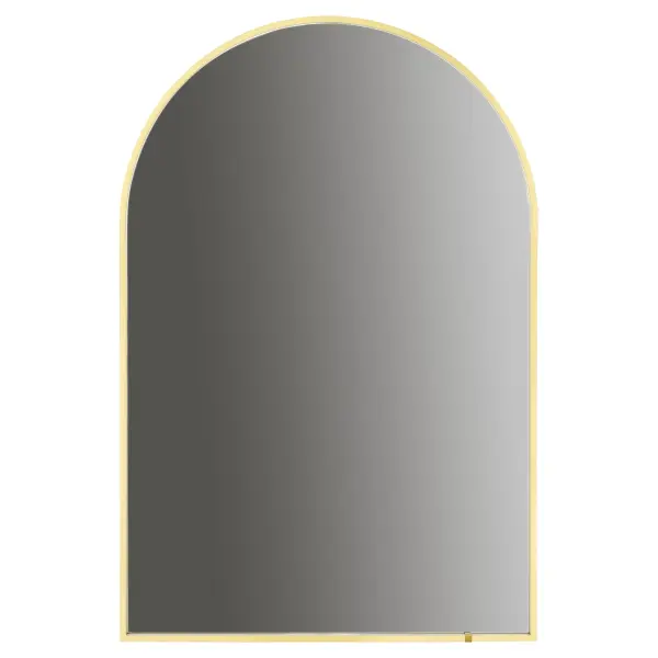 The Avior Arched Mirror combines sophisticated design with practical innovation. Its brushed brass frame and arched silhouette create timeless elegance, while Ghost Frame Technology delivers seamless concealed lighting with adjustable color temperatures and built-in defogger.