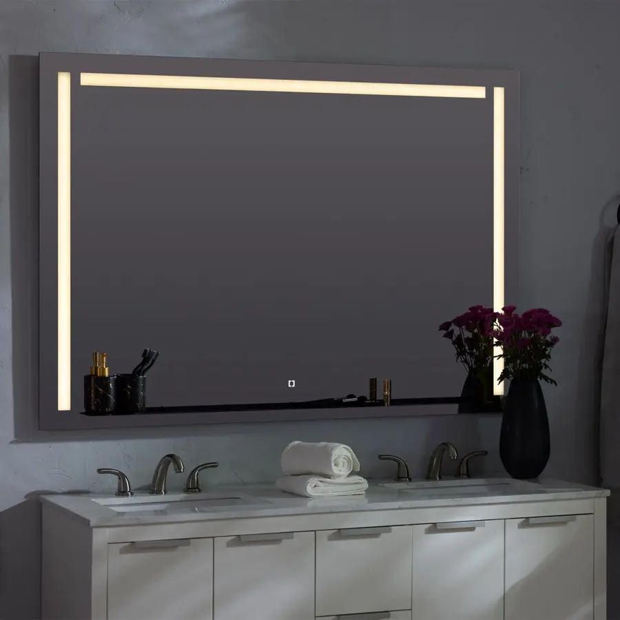 Skylight 36" x 24" Lighted Mirror with Integrated Shelf - Image 10