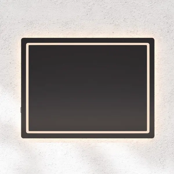Compact 60" x 42" Lighted Mirror in Black - Image 3