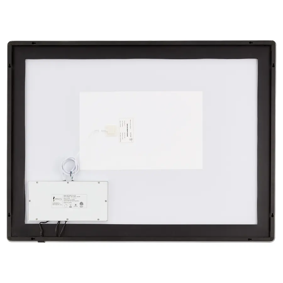Compact 60" x 42" Lighted Mirror in Black - Image 5