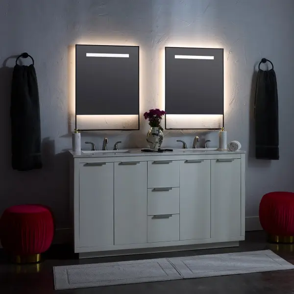 Castore 20" x 32" Lighted Mirror with Wireless Charging - Image 13