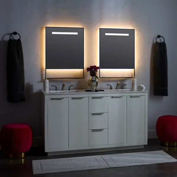 Castore 20" x 32" Lighted Mirror with Wireless Charging - Image 14