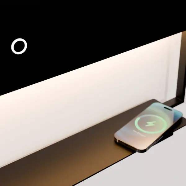 Castore 20" x 32" Lighted Mirror with Wireless Charging - Image 4