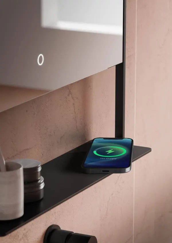 Castore 24" x 32" Lighted Mirror with Wireless Charging - Image 9