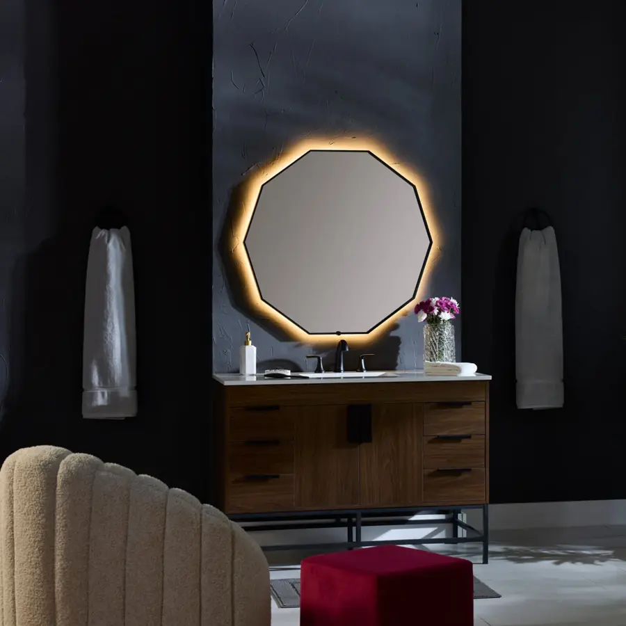 DECA 24" Lighted Mirror in Black - Image 14