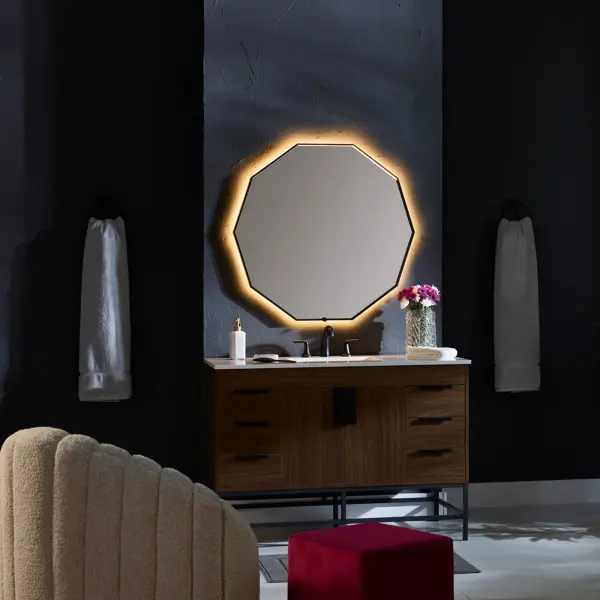 DECA 24" Lighted Mirror in Black - Image 16