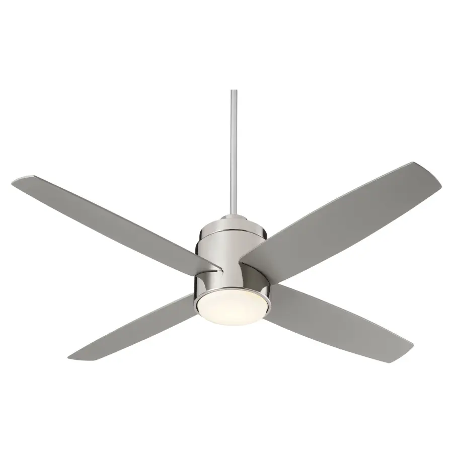 Oslo 52" Four Blade Ceiling Fan in Polished Nickel - Image 2