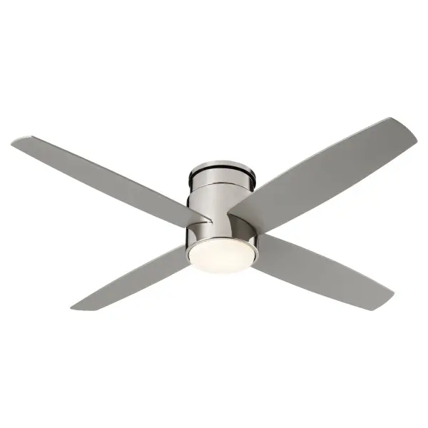 The Oslo Hugger combines modern minimalist design with practical functionality. Its flush mount configuration and 52-inch blade span make it ideal for rooms with lower ceilings while maintaining excellent air circulation. - alternate view