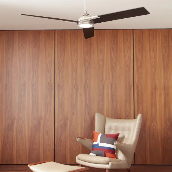 Coda 56" Three Blade Ceiling Fan in Polished Nickel - Image 6