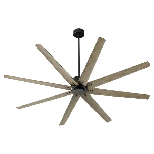 The Fleet 72" ceiling fan commands attention with its bold eight-blade starburst silhouette while delivering whisper-quiet performance. Perfect for large interiors that demand both powerful air circulation and sculptural design impact.