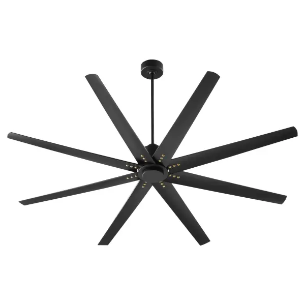 The Fleet 72" ceiling fan commands attention with its bold eight-blade starburst silhouette while delivering whisper-quiet performance. Perfect for large interiors that demand both dramatic design and efficient air circulation. - alternate view