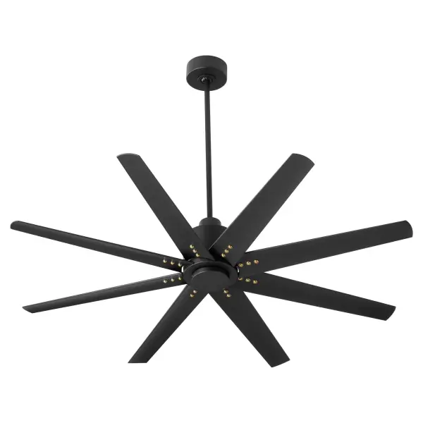 The Fleet 56" ceiling fan commands attention with its striking eight-blade starburst silhouette while delivering whisper-quiet airflow. Perfect for large interiors seeking statement design with superior cooling performance. - alternate view