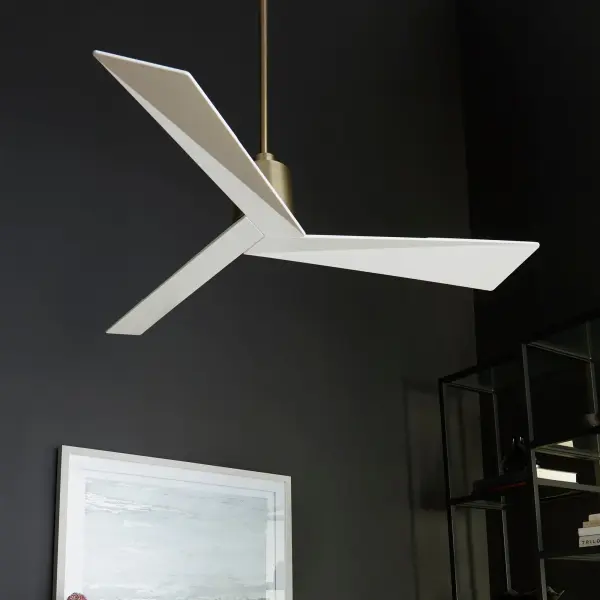 Dynamo 54" Ceiling Fan - Aged Brass/White - Image 3