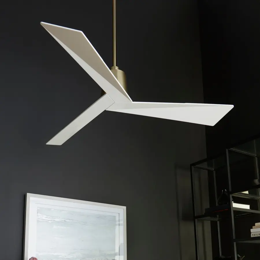 Dynamo 54" Ceiling Fan - Aged Brass/White - Image 3