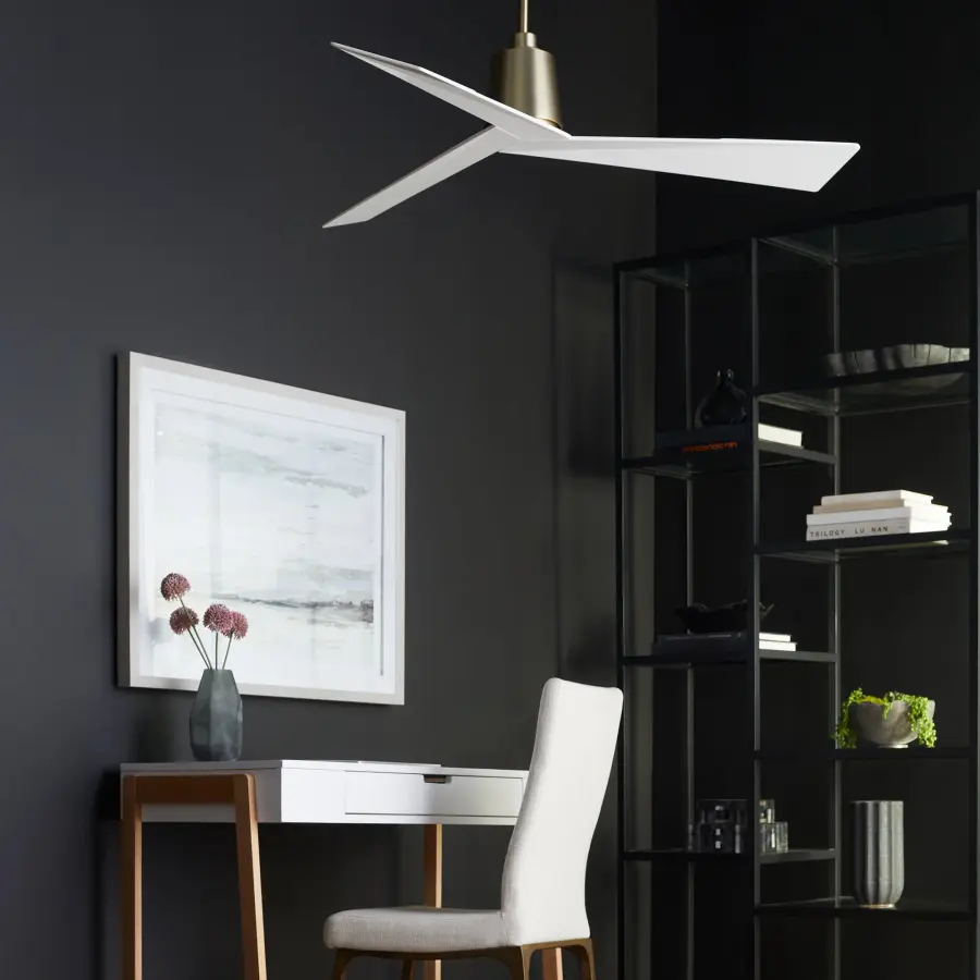 Dynamo 54" Ceiling Fan - Aged Brass/White - Image 4