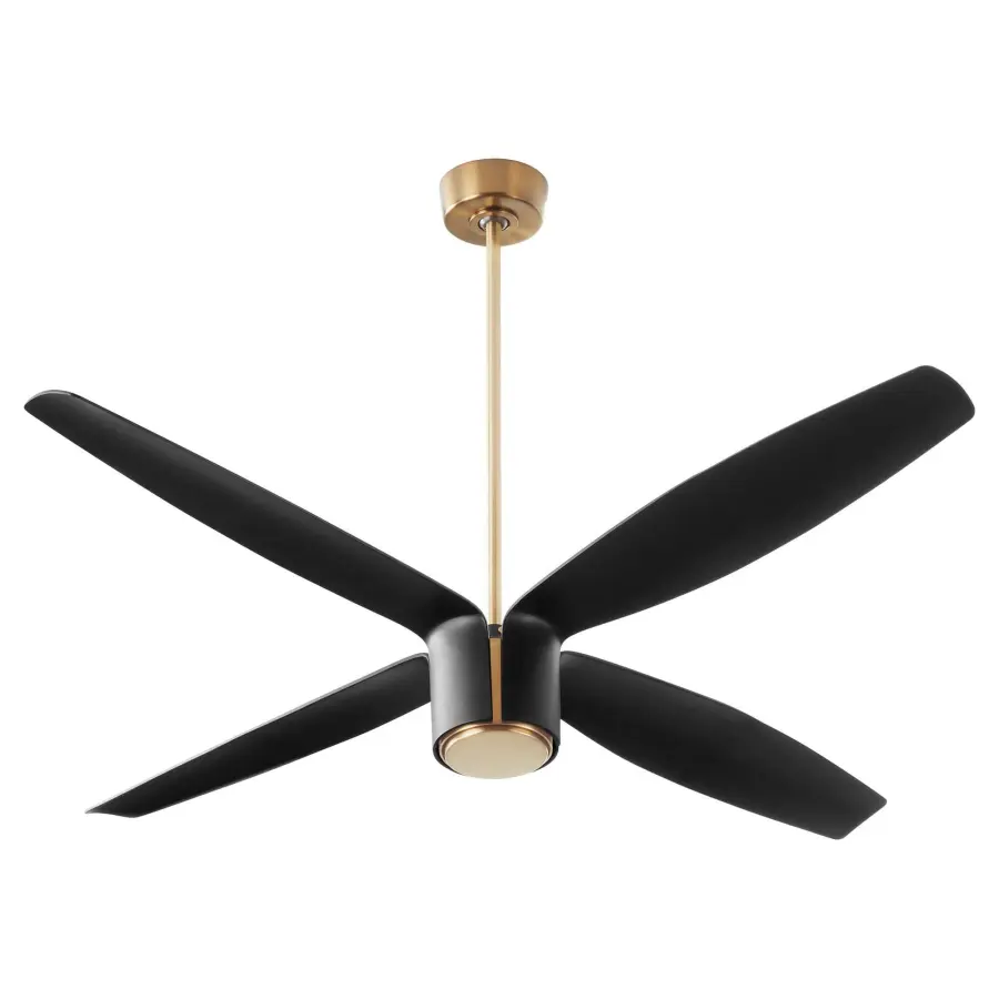 Samaran 60" Ceiling Fan - Aged Brass & Black - Image 1