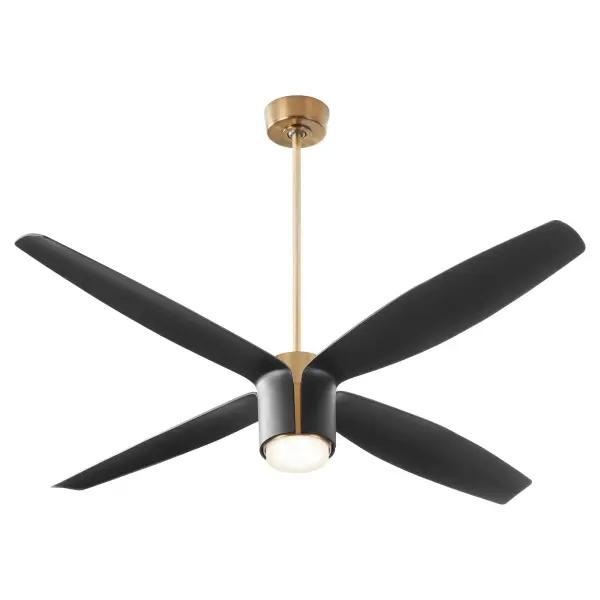 Samaran 60" Ceiling Fan - Aged Brass & Black - Image 3