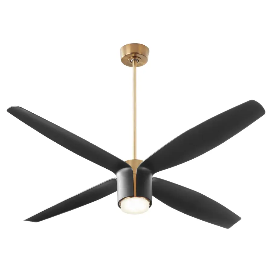 Samaran 60" Ceiling Fan - Aged Brass & Black - Image 3