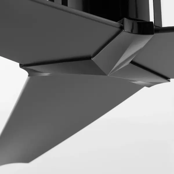 The Strato 60" combines striking modern aesthetics with powerful, whisper-quiet performance. Its matte black finish and sculptural blade design make it a focal point in any space, while Bond Smart WiFi integration offers seamless control. - alternate view