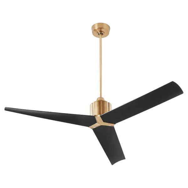 The Strato 60" Fan combines striking modern aesthetics with powerful, whisper-quiet performance. Its bold contrast of matte black blades and aged brass finish creates a sophisticated focal point, while Bond Smart WiFi integration offers seamless control.