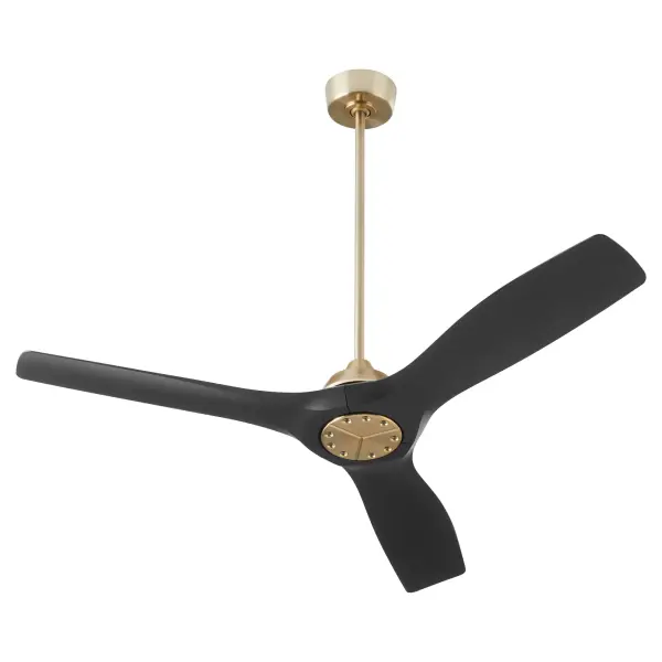 The Avalon 52" Fan transforms functional cooling into a statement piece with its fluid, aerodynamic three-blade design and sophisticated aged brass finish. Perfect for modern interiors and covered outdoor spaces.