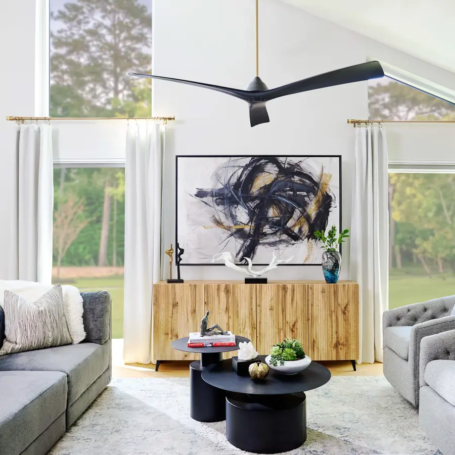 Mecca 64" Ceiling Fan in Black - Image 8