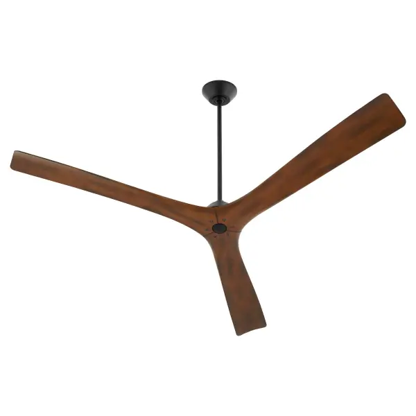 The Mecca 64" Ceiling Fan combines modern minimalist design with powerful DC motor performance. Its unique 3-blade configuration with smooth square tips creates a striking visual statement while the walnut finish adds warmth to contemporary spaces.