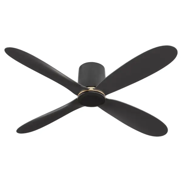The Myriad 56" Hugger Fan combines sleek contemporary design with practical functionality for spaces with low ceilings. Four rounded blades and a smooth cylinder motor deliver efficient airflow, while Smart by Bond technology enables convenient control from any device.
