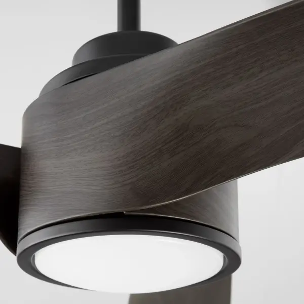 The Heyday combines modern aesthetics with smart technology, featuring dramatically curved blades and Smart by Bond control. Its sculptural design elevates any space while providing efficient cooling. - alternate view