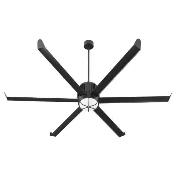 The Enorme delivers exceptional airflow for large outdoor spaces with its impressive 78-inch blade span. Six slim blades with upturned ends create a striking visual while the wet rating ensures durability in all weather conditions. - alternate view