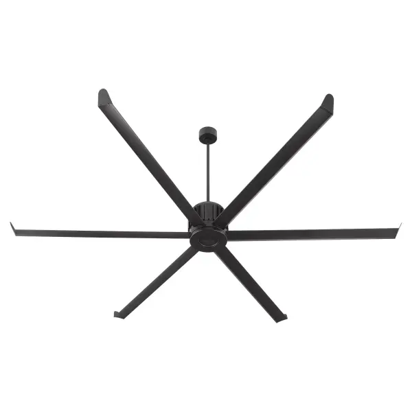 The Enorme makes a bold statement with its impressive 100-inch span and wet-rated durability. Six slim blades with upturned ends deliver powerful airflow while maintaining sleek style. Perfect for large outdoor spaces requiring both comfort and design impact.